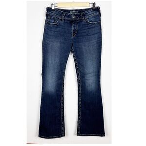 SilverJeans Suki Surplus Women's Dark Wash Mid
Rise Bootcut Denim Jeans 29